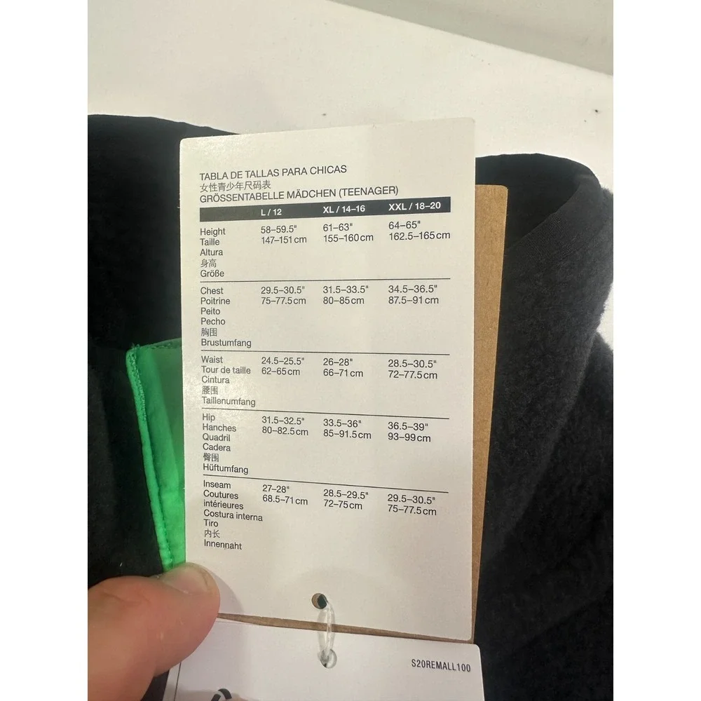 The North Face Girl's XL Snap Fleece Mashup Jacket Pink/Green NWT $99 New - Picture 8 of 9